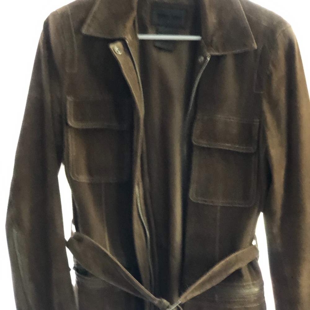 Womens Brown Suede Jacket